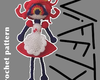 Niffty, Hazbin Hotel crochet pattern (advanced amigurumi)