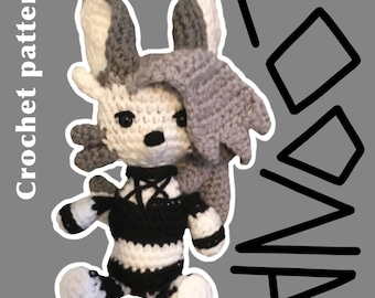 Loona, Helluva Boss crochet pattern (intermediate amigurumi)