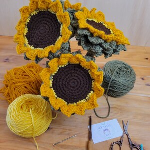 Crochet Sunflower Coasters