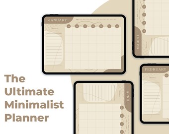 The Ultimate Minimal Digital Planner 2023-2024 New Year Undated Daily Planner iPad GoodNotes Notability Digital Journal