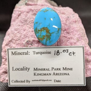 Turquoise Kingman Arizona golden matrix
