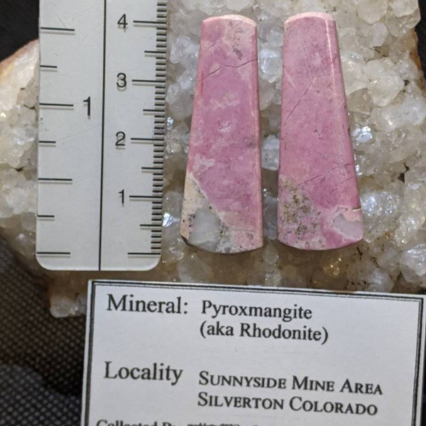 Pyroxmangite, AKA Rhodonite, Sunnyside mine area, Silverton, Colorado