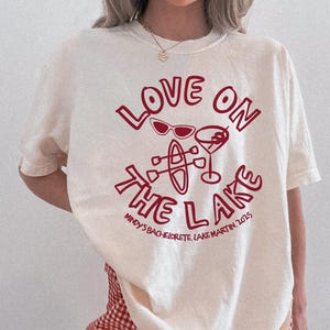 Love on the Lake Bachelorette Party Shirts, Custom Martini Girl Trip Lake Bach Party, Camp Bride Comfort Colors Tees, Camping Hiking Bride