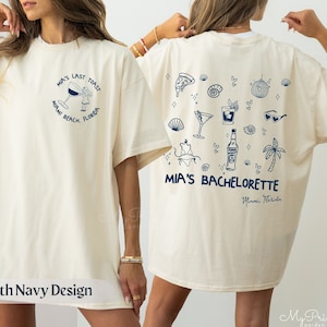 Custom Beach Bachelorette Party Tshirt, Beach Bach, Luxury Hand Drawn Bachelorette Merch, Comfort Colors Bach Tshirts, Bridal Party Gift