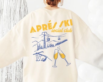 Vintage Apres Ski Girls Weekend Crewneck, Apres Ski Sweatshirt, Apres Ski Sweater, Winter Sports Sweatshirt, Vintage Retro Ski Crewneck