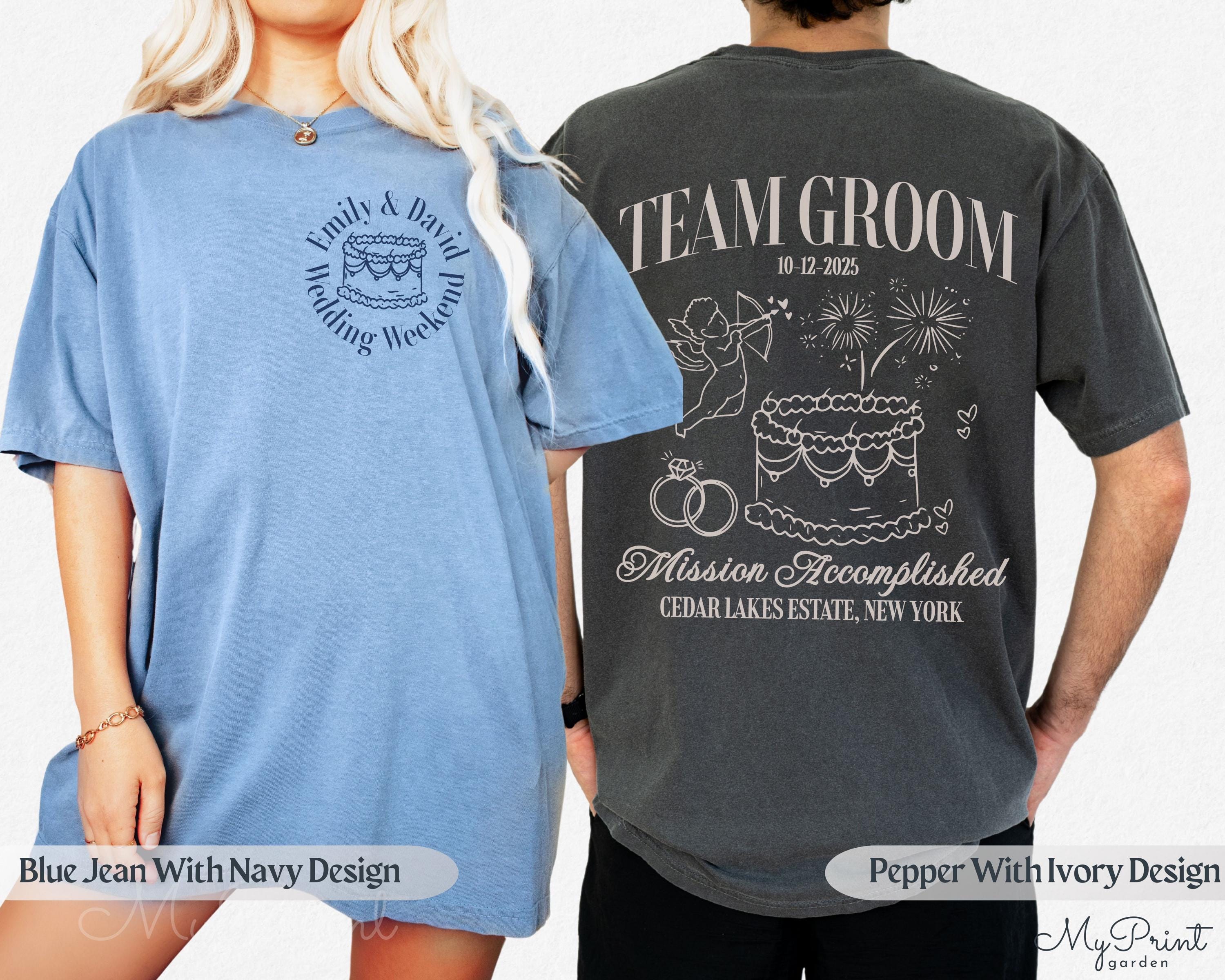 Wedding Merch Examples Custom Team Bride Wedding Shirt for Bridesmaids, Gift for Best Man ...