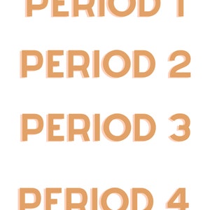 Daily Class Period Labels