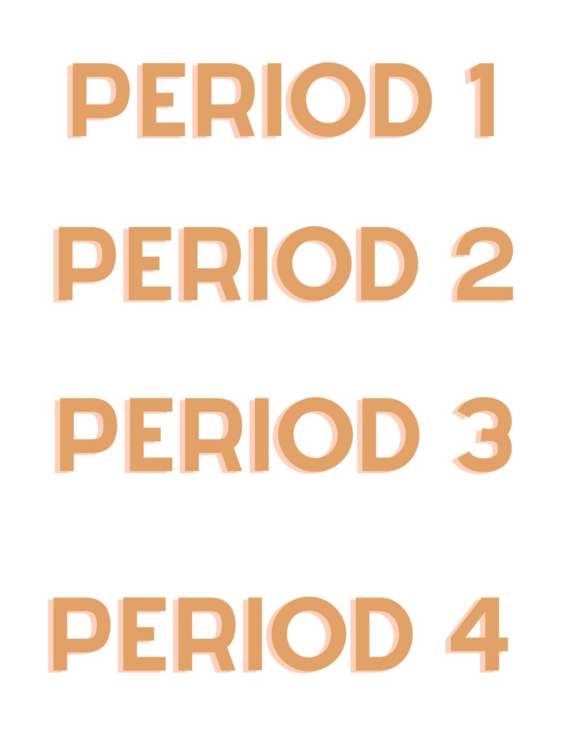 Daily Class Period Labels - Etsy