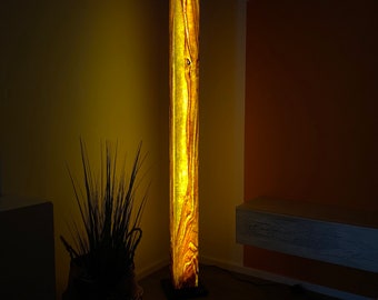 Floor lamp olive wood square (Sheesham look)