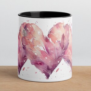 Delicate Watercolor Hearts, Valentine Gift, Birthday Gift