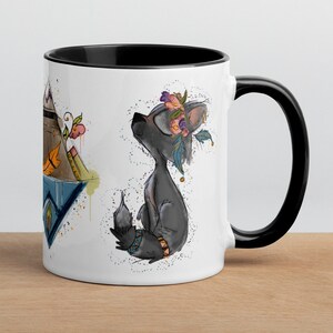 Boho wolf design mug, Birthday gift