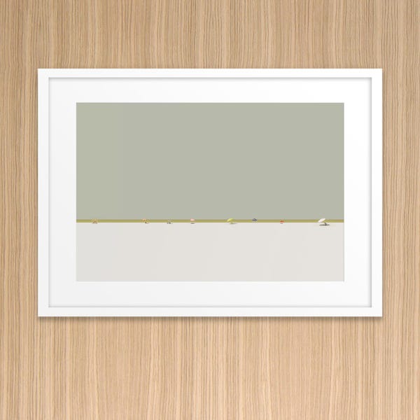 Minimalist Beach Wall Art, Coastal Print (Digital Download)