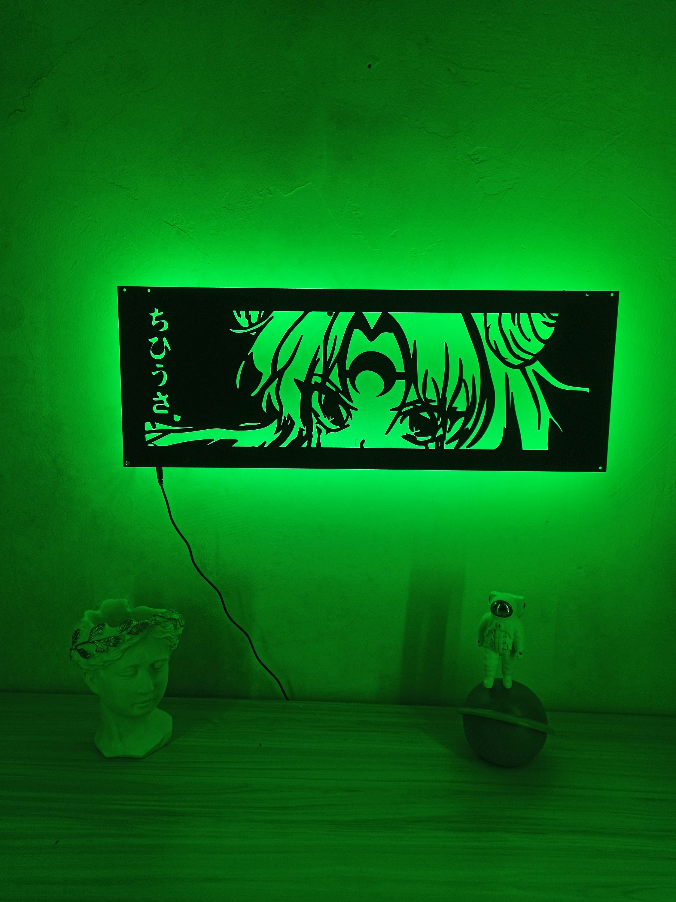 Anime Manga Led Neon Sign Lighted up WOODEN Wall - Etsy