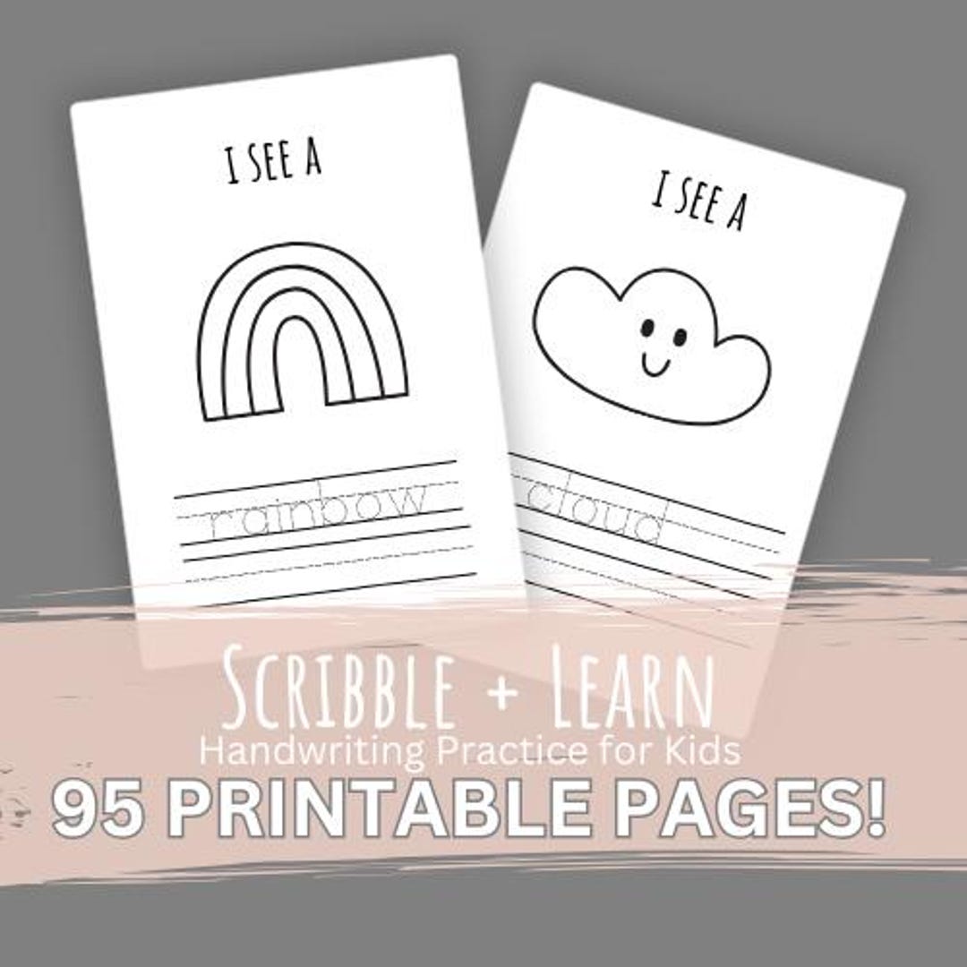 Scribble + Learn: Activity Book for Preschoolers, Handwriting Practice ...