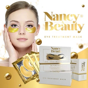 Under Eye Patches - 24K Gold Under Eye Mask, Dark Circles Under Eye Treatment Mask, Anti-Wrinkle Under Eye Bag Treatment for Puffy Eyes