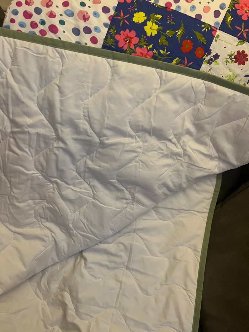 Floral Patchwork Blanket Single Bed Etsy UK