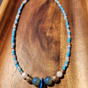 Glass Slipper Princess Cinderella Beaded Necklace