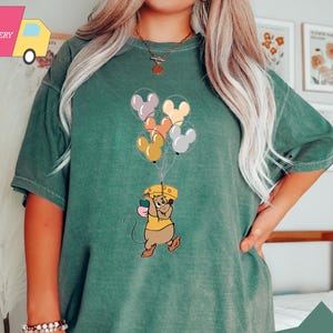 COMFORTKLEUREN Disney Cinderella Gus Love Cheese met Mickey ballonshirt, schattig Gus-shirt, Disney Gus Gus-T-shirt, Disneyland Family-shirt