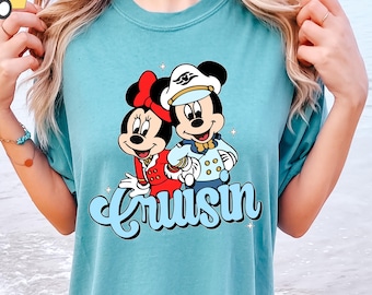COMFORT COLORS Disney Cruise Shirt, Magical Cruisin' Tee, Dopasowana koszulka Disney Cruise, Disney Cruise Vacation, Koszulka Mickey Minnie Let's Cruise
