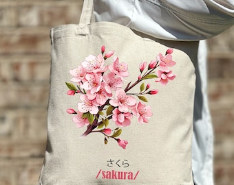 【Idang Club】 Sakura tote bag Japan Tote Bag, Sakura Flowers, Japanese Cherry Trees