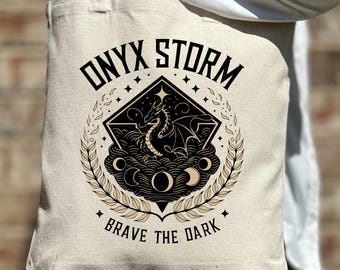 Onyx Storm Tote Bag, Fourth Wing Tote Bag, Basgiath War College Canvas Bag, Dragon Rider, Bookish Tote Bag\ Riders Quadrant, Fantasy reader