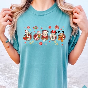 COMFORT COLORS 2-sided Mickey & friends Very Merrytime Cruises 2025 Christmas Shirt, Mickey&#39;s Very Merry Xmas Party Tee, Disney Wish Fantasy