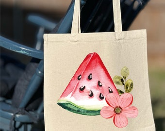 Watermelon Tote Bag, Watermelon Lover Gift, Cute Tote Bag, Canvas Bag, Aesthetic Bag, Casual Canvas Tote, Gift Tote Bag
