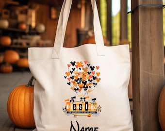 Sacola personalizada de Halloween da Disneylândia 2025, sacola personalizada de Halloween do Mickey, sacola para festa de Halloween, sacola de Halloween da Disney