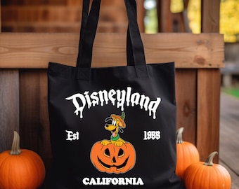Aangepaste Disney Retro Disneyland Halloween draagtas met alle personages, bijpassende Disney Halloween-tas, draagtas Mickey Minnie en vrienden