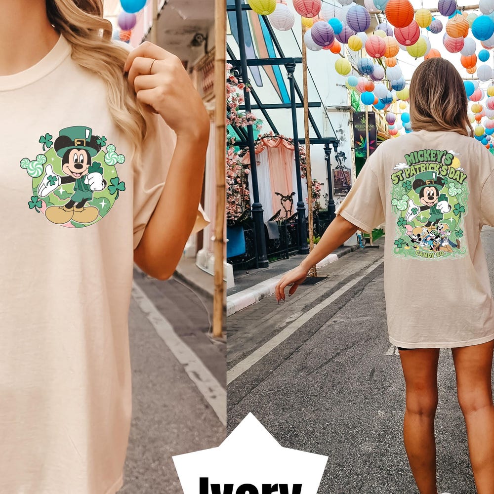Comfort Colors Disney St. Patrick'S Day Shirt, Mickey St Patrick'S Day Shirt, Mickey Shirt, Disneyland St. Patrick'S Day Disney T-Shirt Teesummer