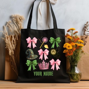 Custom Witches Of OZ Funny Tote Bag, Wizard Themed Wicked Character Bag, Cool Wicked Bag, Glinda Elphaba Tote Bag, Musical Fan Tote Bag