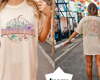 COMFORT COLORS Universal Studios 2 side Shirt,Universal Studio Family 2025 Shirt, Disney Universal Studio Shirts, Universal Studios Matching