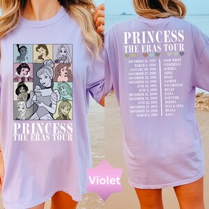Comfort Colors Princess The Eras Tour Shirt, Princess Tour Shirt, Retro Disney Shirt, Disney Princess Shirt, Disney Princess Shirt