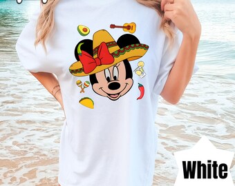 CORES DE CONFORTO Camisa Cinco De Mayo Mickey e Amigos, Camisa Cinco De Mayo personalizada, Viagem em família Fiesta ao México, Disney Cinco De Mayo Mexicana