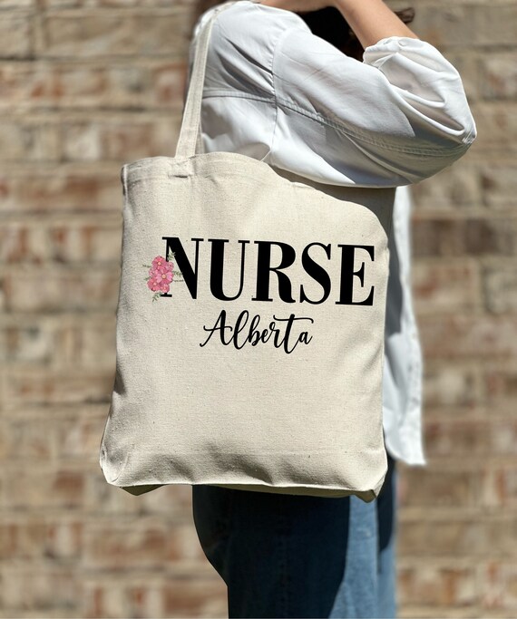 Costume Floral Nurse Tote Bag Personalized Nurse Gift Tote Nurse Gift Tote Bag Cute Gift Tote Bag nurse Shoulder Bag Etsy UK