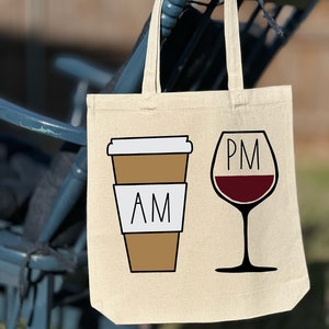 Vintygväska, vintygväska för kaffe och em, rolig presenttygväska, mattygväska, tygväska i tyg, axelväska för kvinnor, söt tygväska bild 2