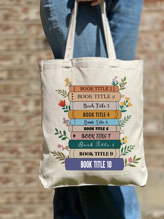Custome book bags Personalized Library Book Bag - Tinyme US main image 3