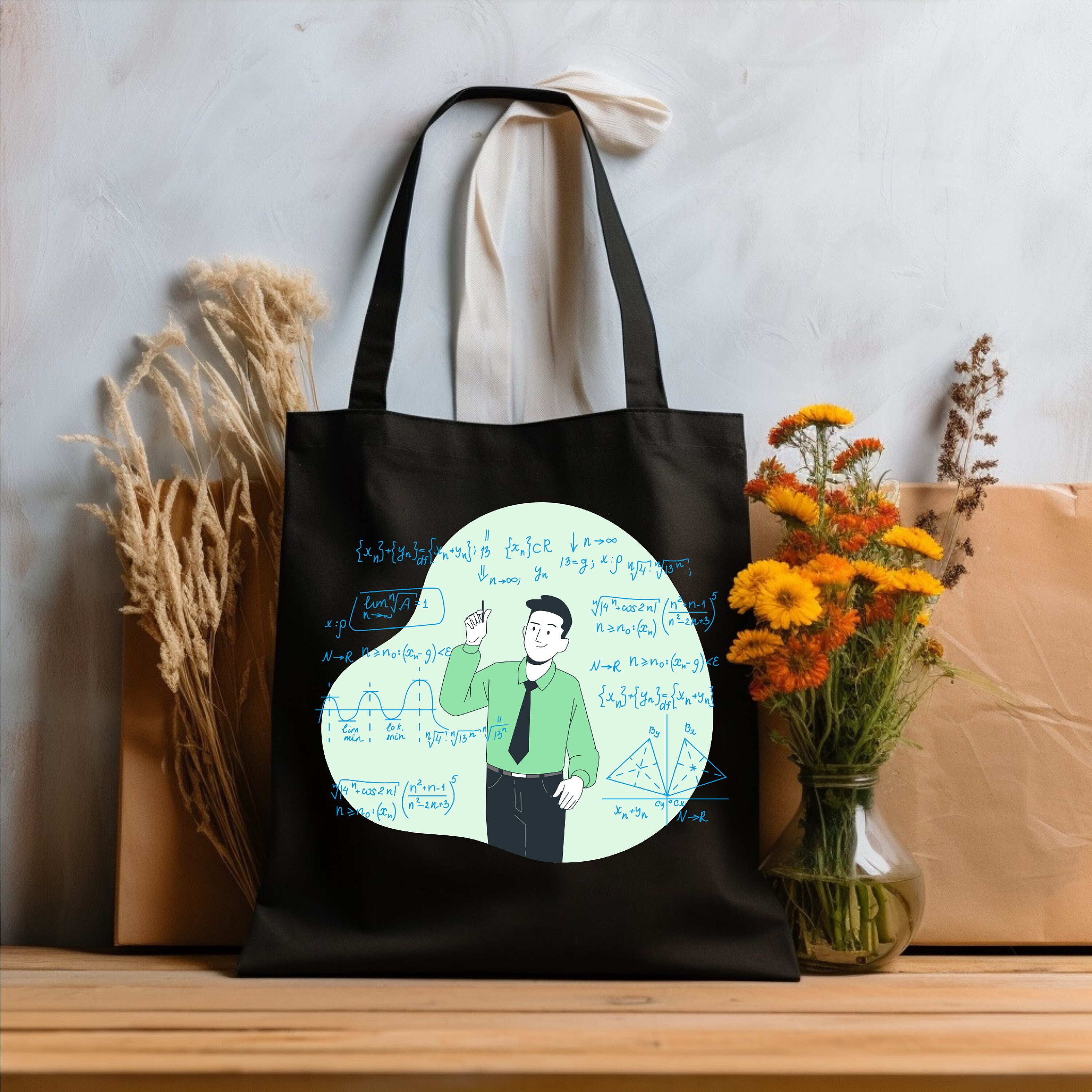Math Tote Bag Design Example Math Teacher Tote Bag, Teacher Gift Tote, Math Student Tote Bag ...