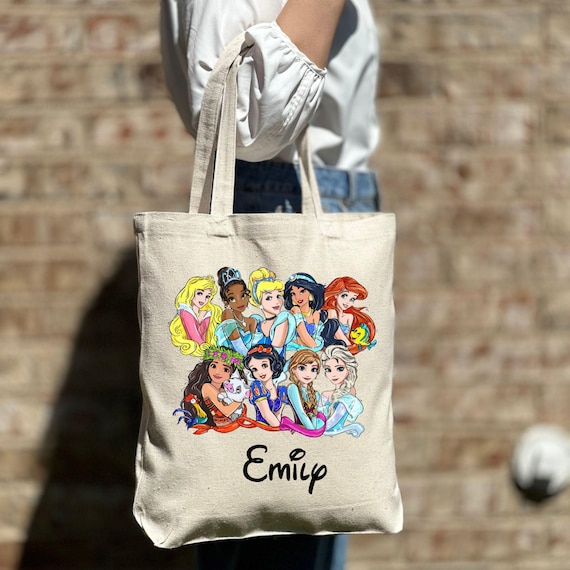 Custom Disney Princess Squad tote bag Disney Cute tote bag, Disney tote bag Disney Vacation tote bag, Disney Princess Personalized Tote Bag