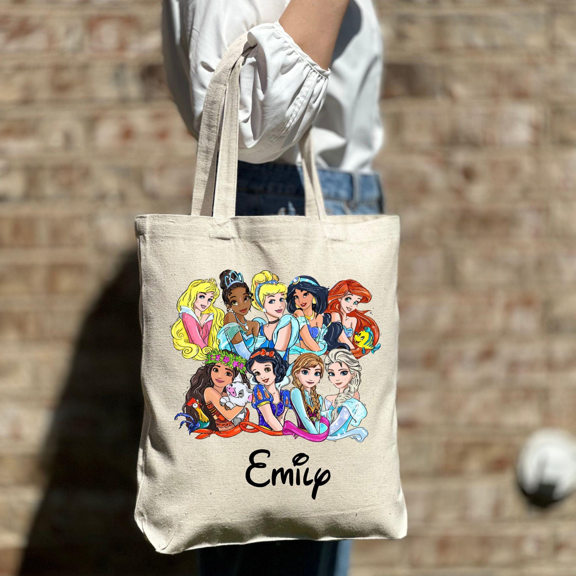 Custom Disney Princess Squad tote bag Disney Cute tote bag, Disney tote bag Disney Vacation tote bag, Disney Princess Personalized Tote Bag
