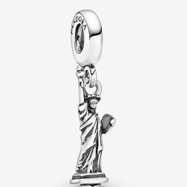 Charm pendentif Statue de la liberté de New York, argent sterling 925, breloque pour bracelet PANDORA, breloque trevel,