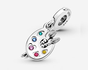 Pandora Artist's Palette Baumeln Charme,Neue Silber Charm für Armband,Halskette Anhänger