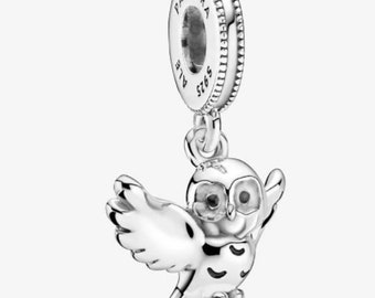 Uil Dangle Charm, Sterling zilveren bedel, Pandora Charm Sterling zilveren bedel, beste cadeau, charme voor Pandora armband, ale 925s