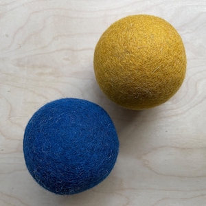 Wool Felt Dog Catch Chew Play Ball // 100% Wool // Biodegradable // Dog Friendly Colors