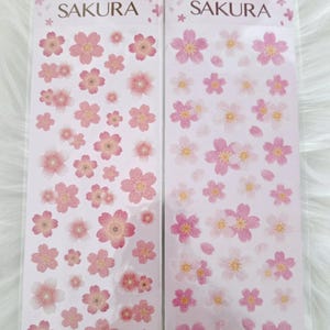 Cherry Blossom| Sakura Pink Flowers Garden| Spring Bloom Sticker| Planner| Journal |Agenda |Scrapbook  |Sticker Sheet
