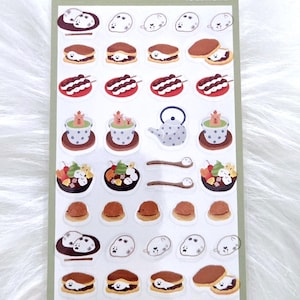 Japanese seal |Bullet journal| Wagashi | Sticker sheet | Silly Seal Sticker |Animal Sticker |Furukawa shiko |