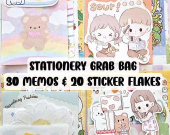 Kawaii Stationery Grab Bag: Memos & Sticker Flakes for Planners