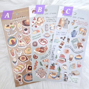 Food | Baking | Coffee Sticker sheets | By Mind Wave Choosy Life |