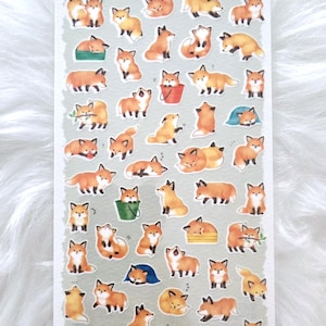 Animal| Kawaii Fox Stickers| Cute Seal sticker  | Planner Junk Journal Collage Scrapbooking DIY Supplies | By Mindwave