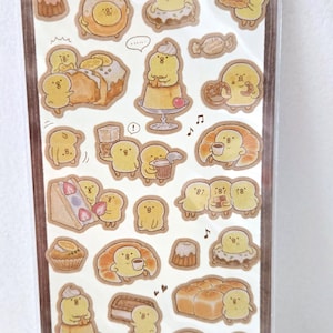 Baked delicious Sticker Sheet | Baby Chick | Dessert Bread sticker | Journaling Decoration Made in Japan | Mindwave